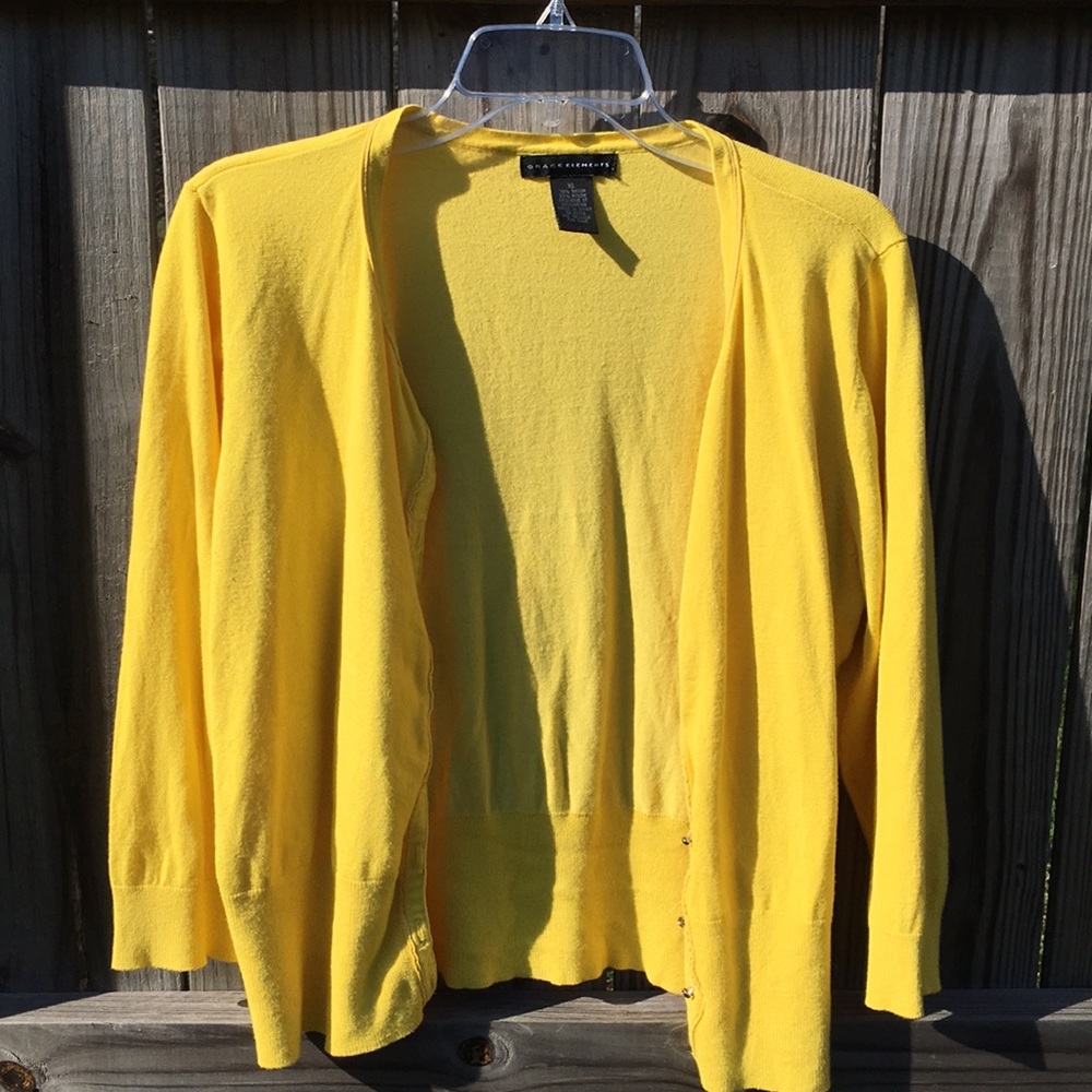 Grace Elements Bright Yellow Cardigan